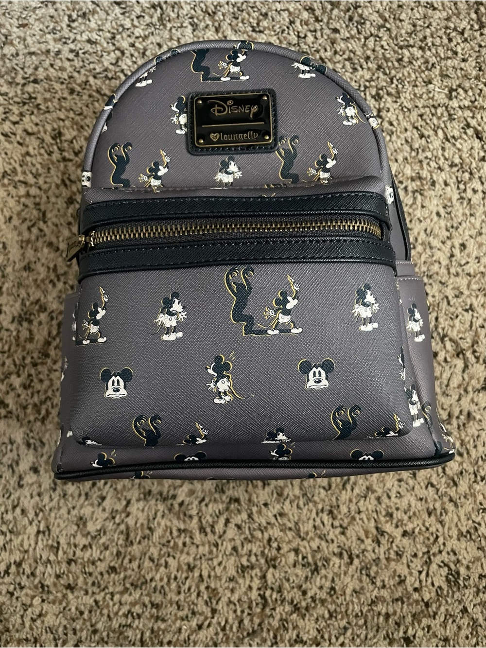 Very Hard to Find Spooky Disney Mickey Backpack Bag HTF Heart OG